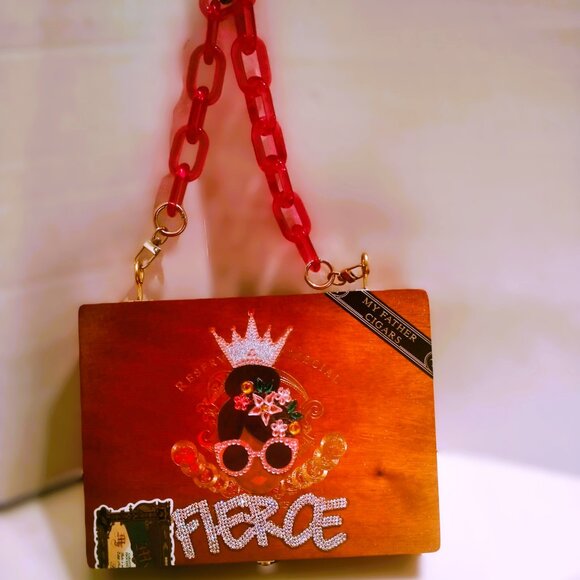 Suenos de Saundra Upcycled , MY FATHER Cigar Box Purse, - Picture 2 of 10